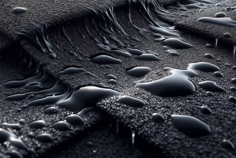 water droplets on a asphalt roof